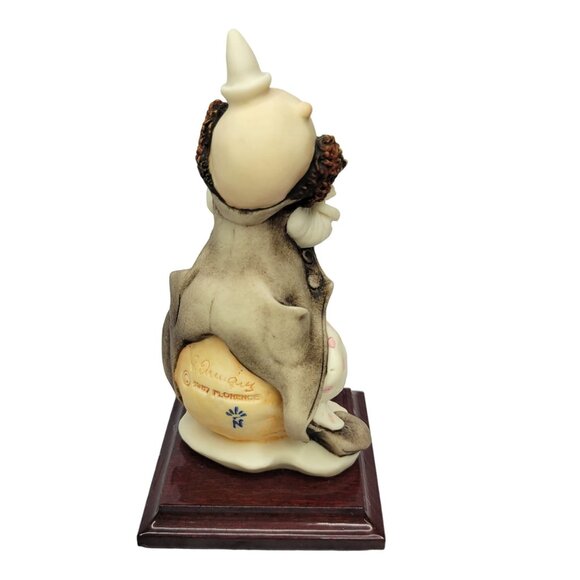 Vyg 80s Giuseppe Armani Florence Clown On Balloon Figurine w/ Base Made in Italy - Picture 3 of 11